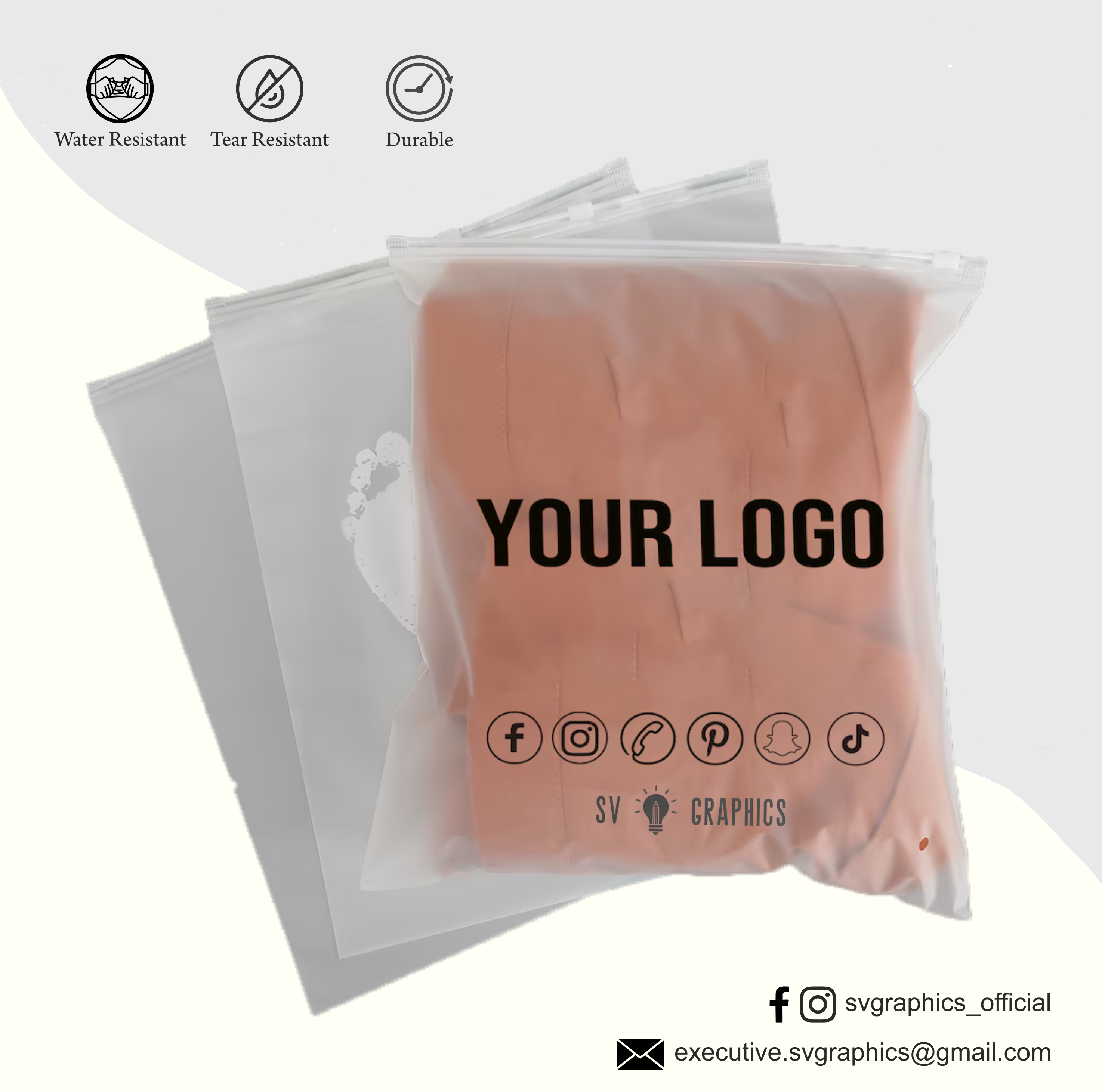 Ziplock Bags Biodegradable Transparent Bags White Eco-friendly