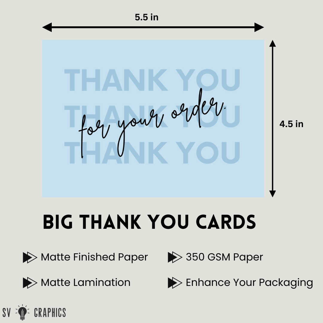 Big Thank You Cards Blue Edition