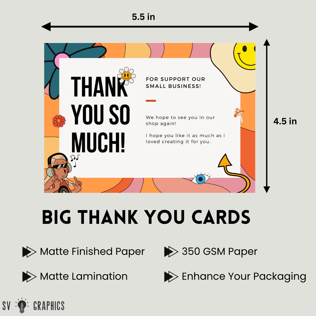 Big Thank You Cards Cute Edition