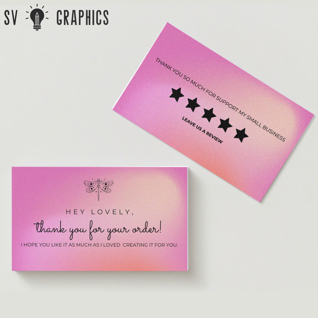 Premium Matte Finished Thank You Cards Unique Edition