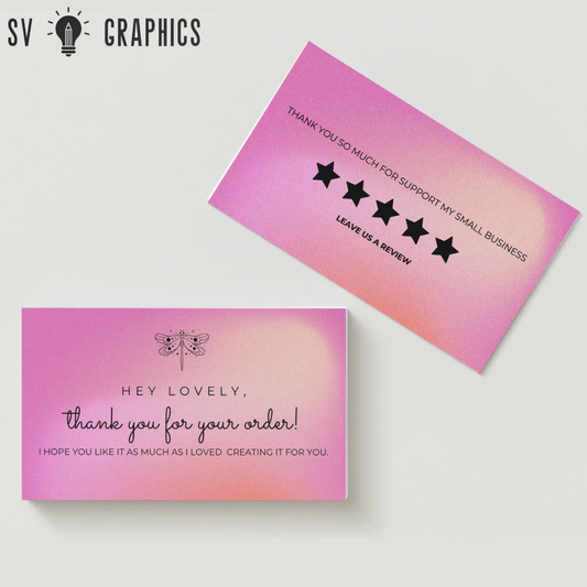 Premium Matte Finished Thank You Cards Unique Edition