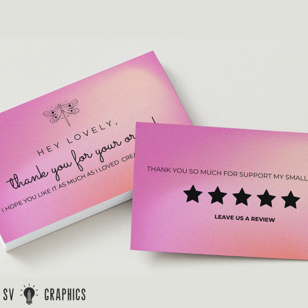 SV Graphics Thankyou Cards