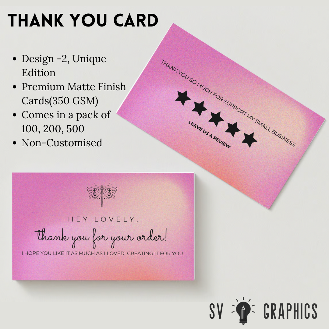 Combo Offer: Thank You Cards and Thank You Stickers Roll