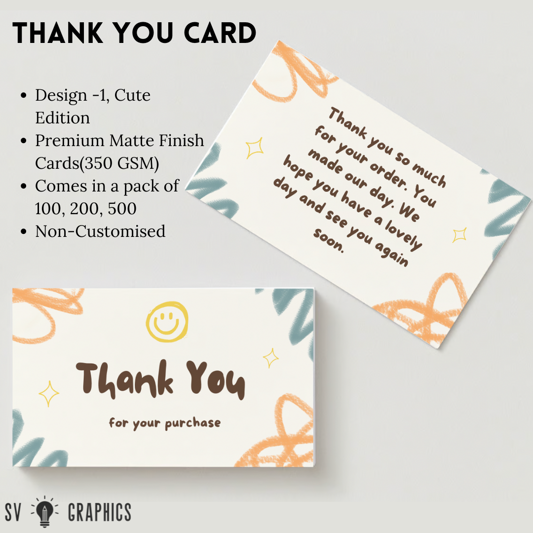 Combo Offer: Thank You Cards and Thank You Stickers Roll