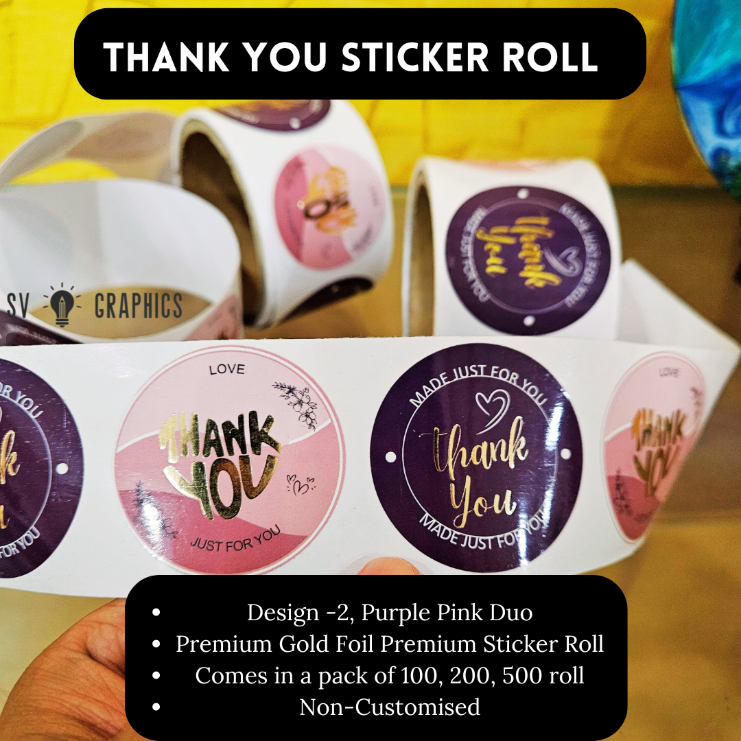 Combo Offer: Thank You Cards and Thank You Stickers Roll