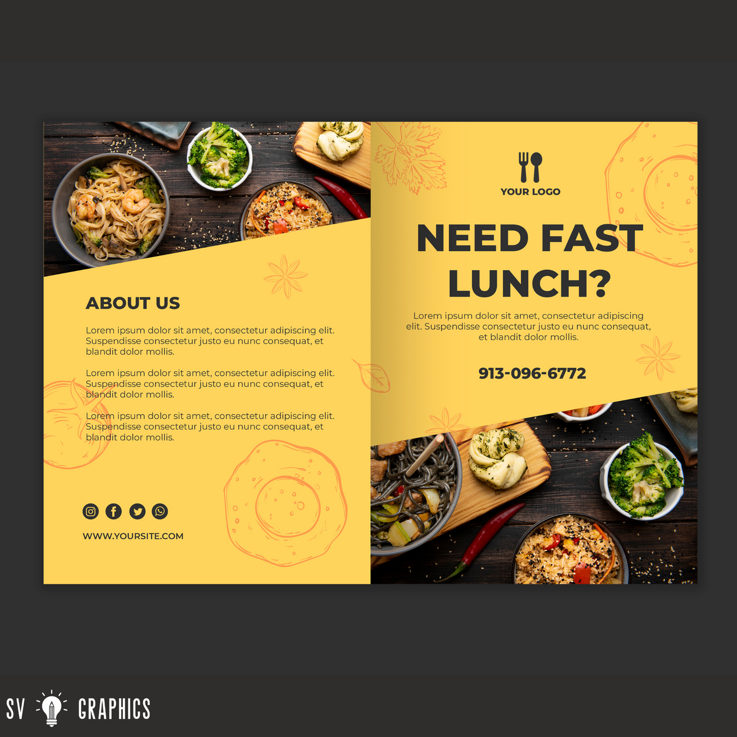 Bi-Folded Menu Cards