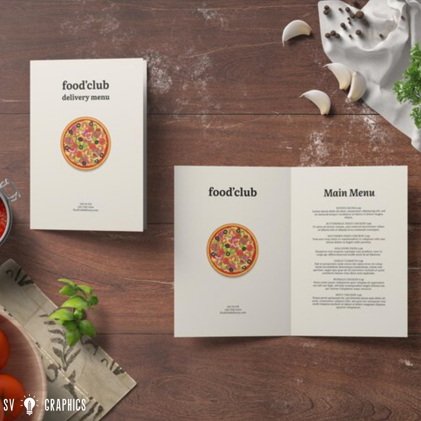 Bi-Folded Menu Cards