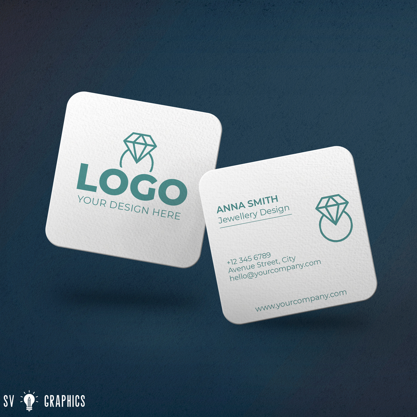SV Graphics Square Business Card