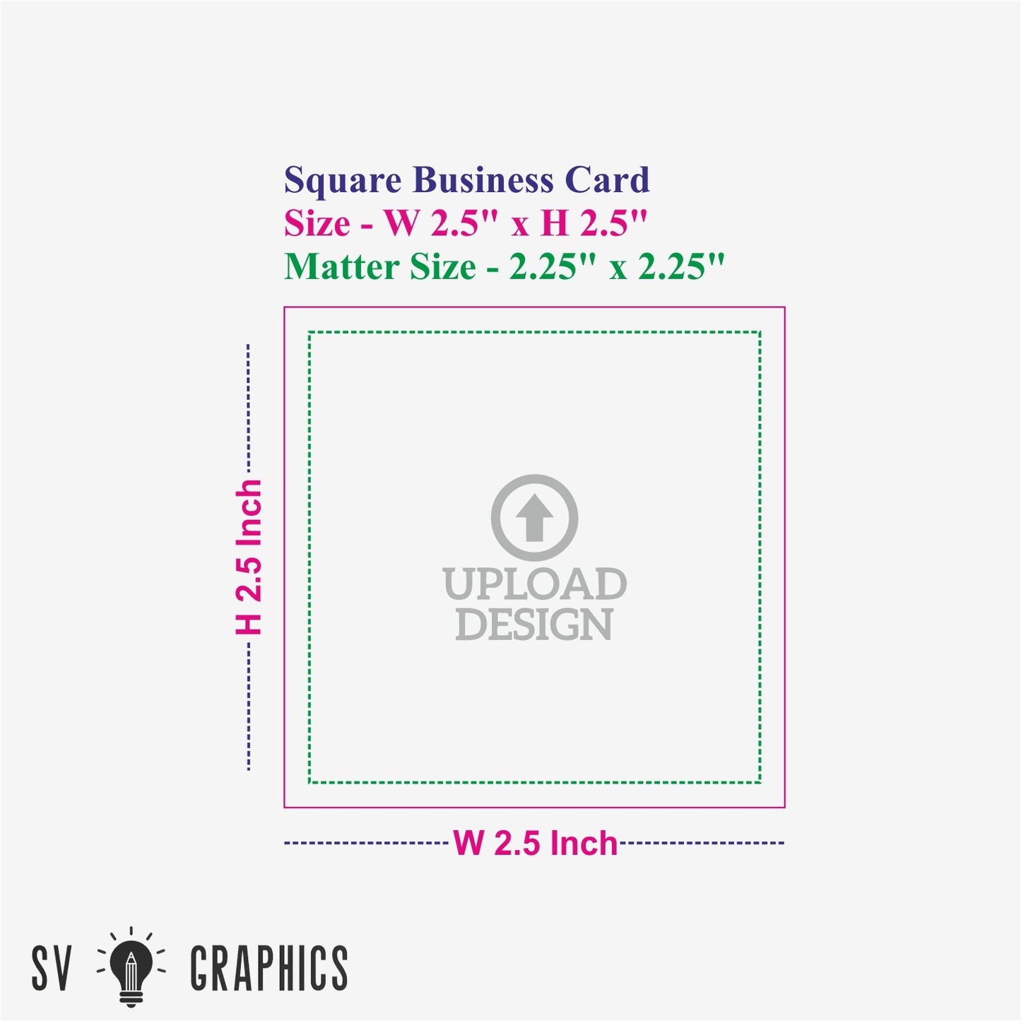 SV Graphics Square Business Card Infographics