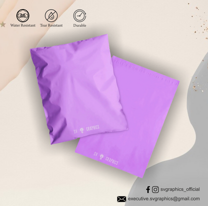 Customised Purple Courier Poly Bags with POD