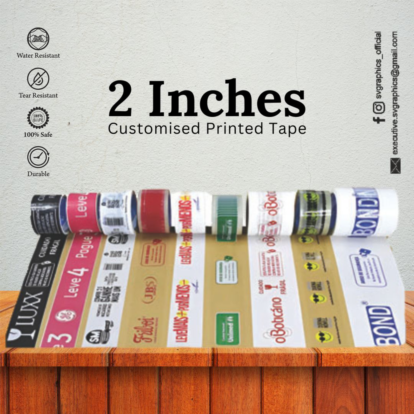 2 inch- Customised Printed Packing Tape