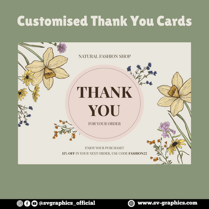 Customised Standard Thank You Cards