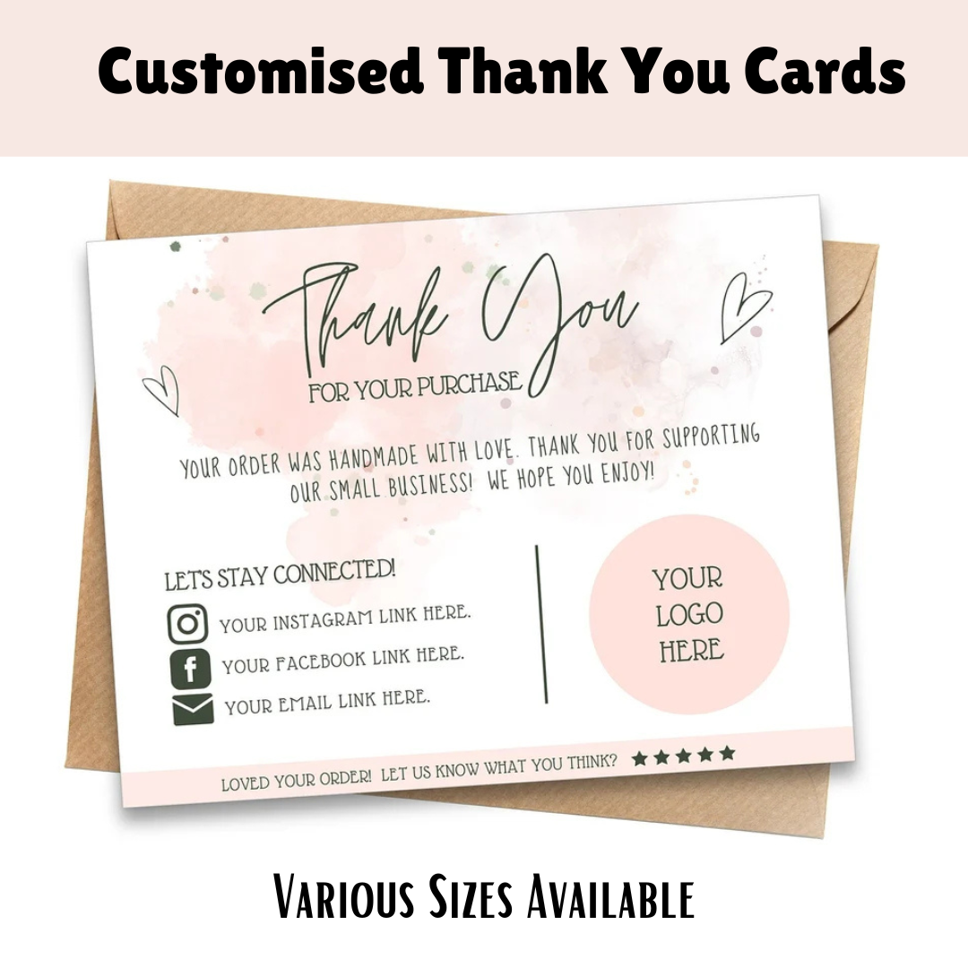 Customised Standard Thank You Cards