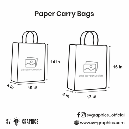 Customised White Paper Carry Bags