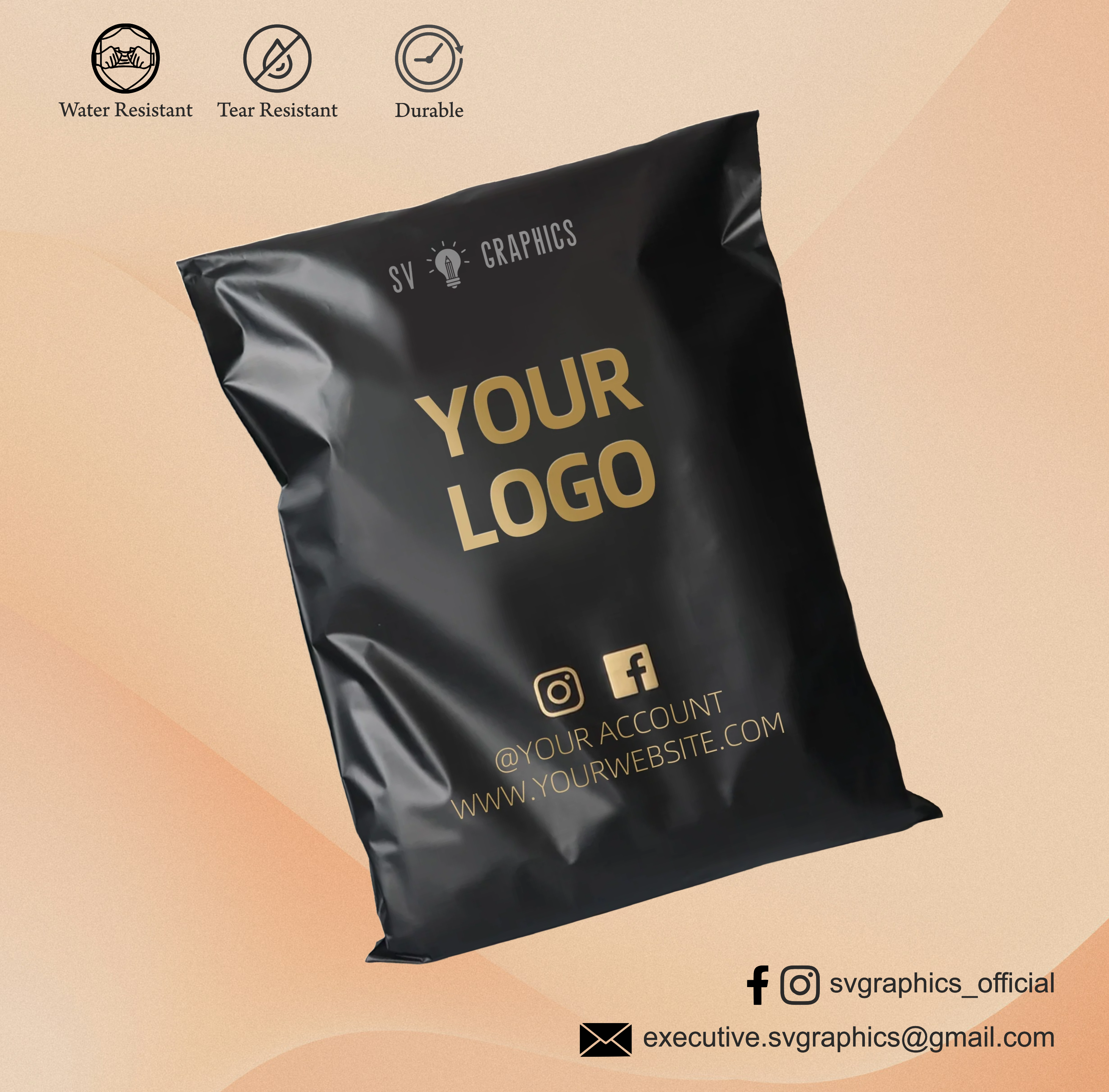 SV Graphics Customized Courier Poly Bags