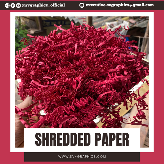 Rose Red Shredded Paper