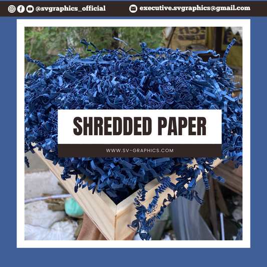 Navy Blue Shredded Paper