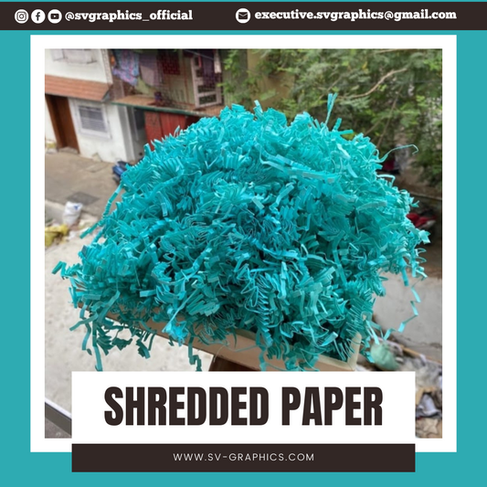 Teal Blue Shredded Paper
